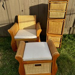 Rattan And Wicker Set 