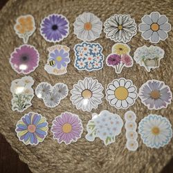 20 Flower daisy floral design stickers decals
