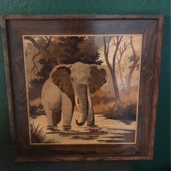 Wooden Elephant Art