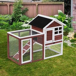 48” Outdoor Rabbit Hutch & Chicken Coop
