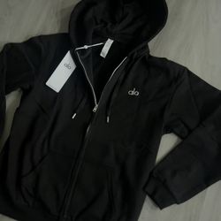 Alo Mens Black Zipup