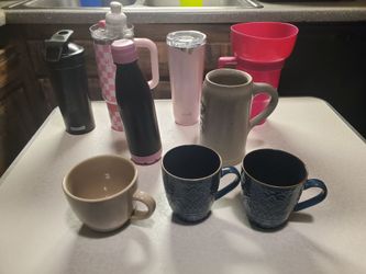 Mixed Lot of Mugs and Water Bottles