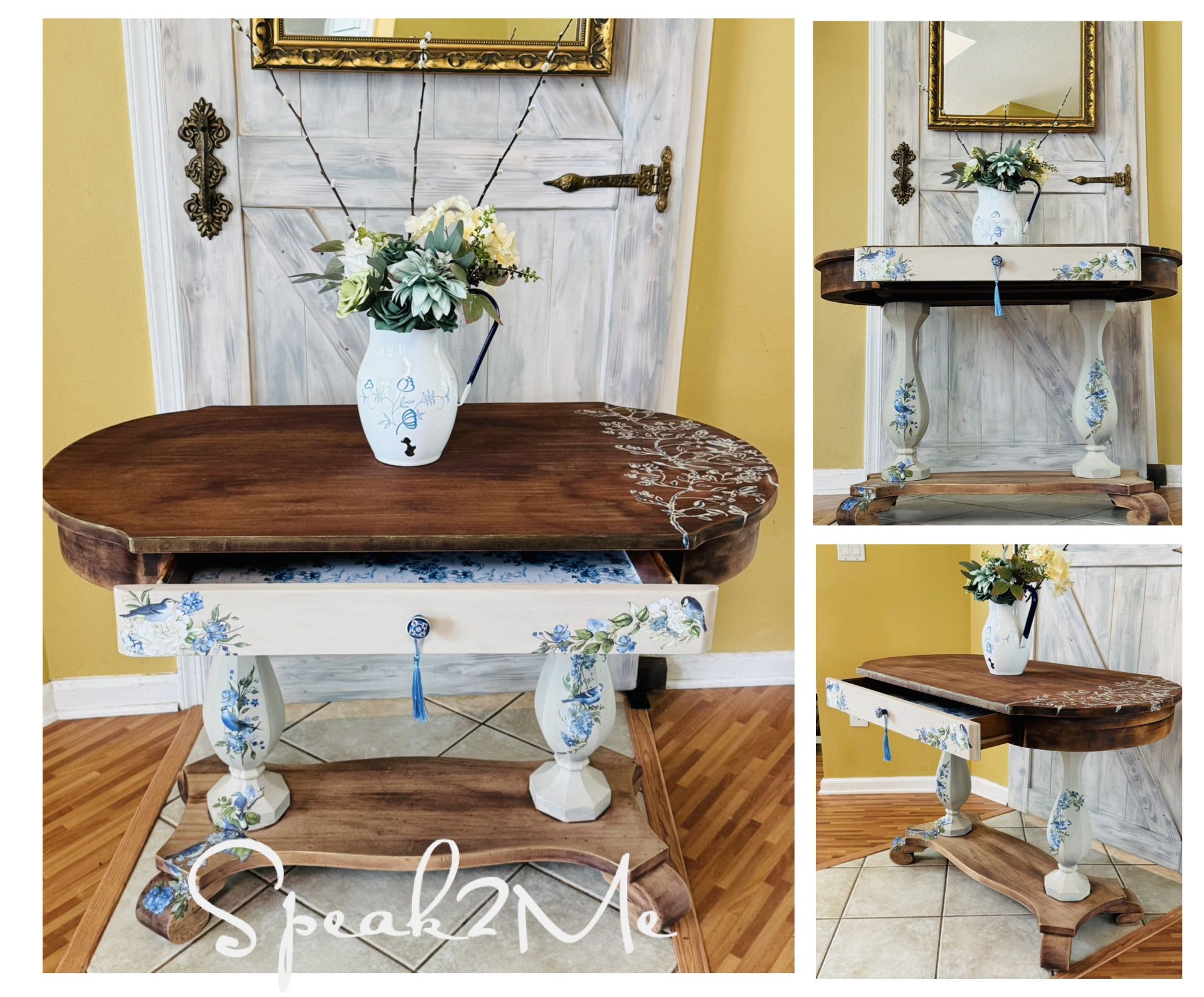 Reimagined Antique Mahogany Side Table