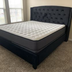 New In Box King Bed Frame +Mattress (Read Description Below)