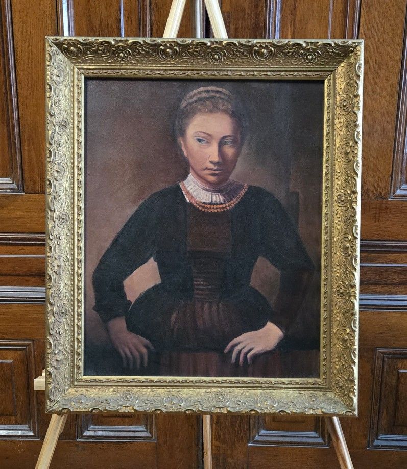 Rembrandt Painting "Young Woman At An Open Half Door"