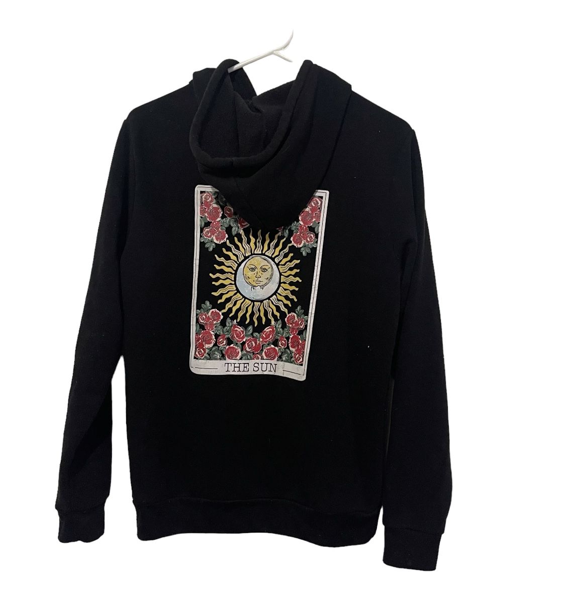 Justify Men Hoodie Black Small Cotton Polyester hooded sweatshirt Pullover