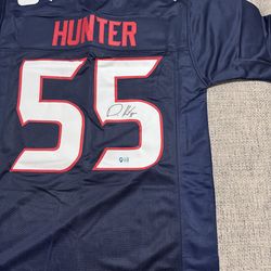 DANIELLE HUNTER Signed Autograph Custom Jersey- Metabilia Coa - Houston Texans