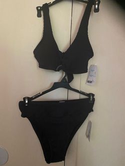 Black Two-Piece Bikini Set with Tags