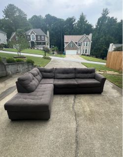 L shape couch gray color