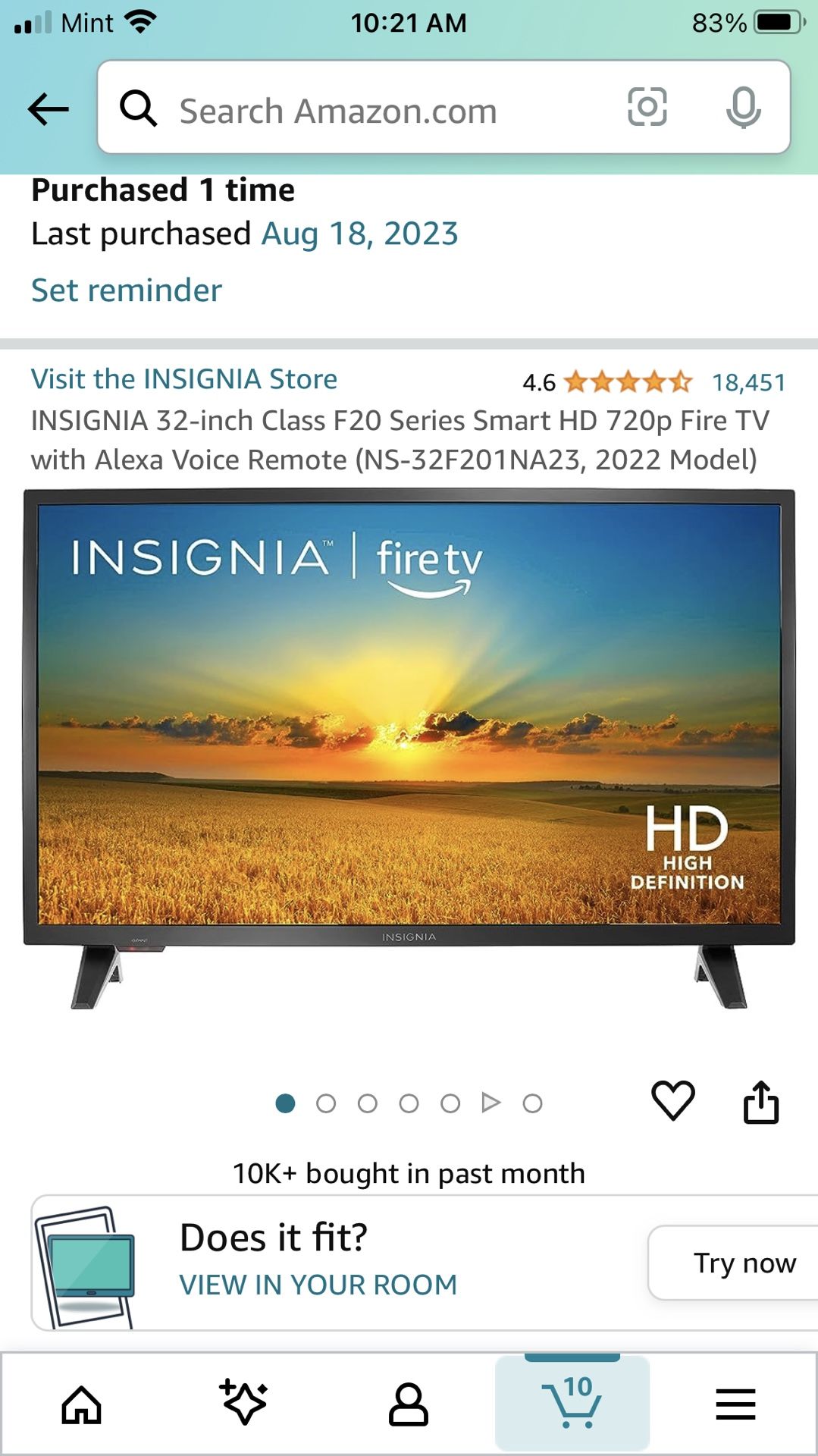 Insignia 32-inch TV 