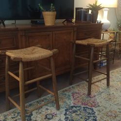 Vintage Woven Stools