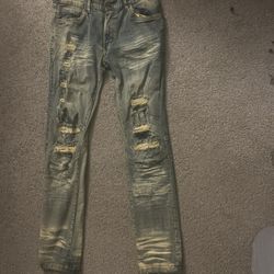 Blue denim jeans slim fit