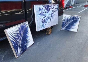 ‼️ 3 Home Wall Decor Square Paintings 
3.11x2.28 
2.4x2.4

Delivery fee