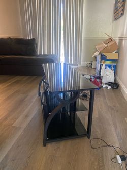 Black Glass tv stand