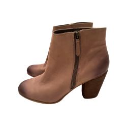 Brass plum Leather Boots Size 9