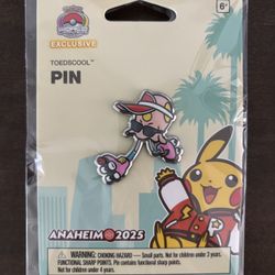 Pokémon World Championships 2025 Pokemon Center Anaheim Exclusive Toedscool Pin (New)