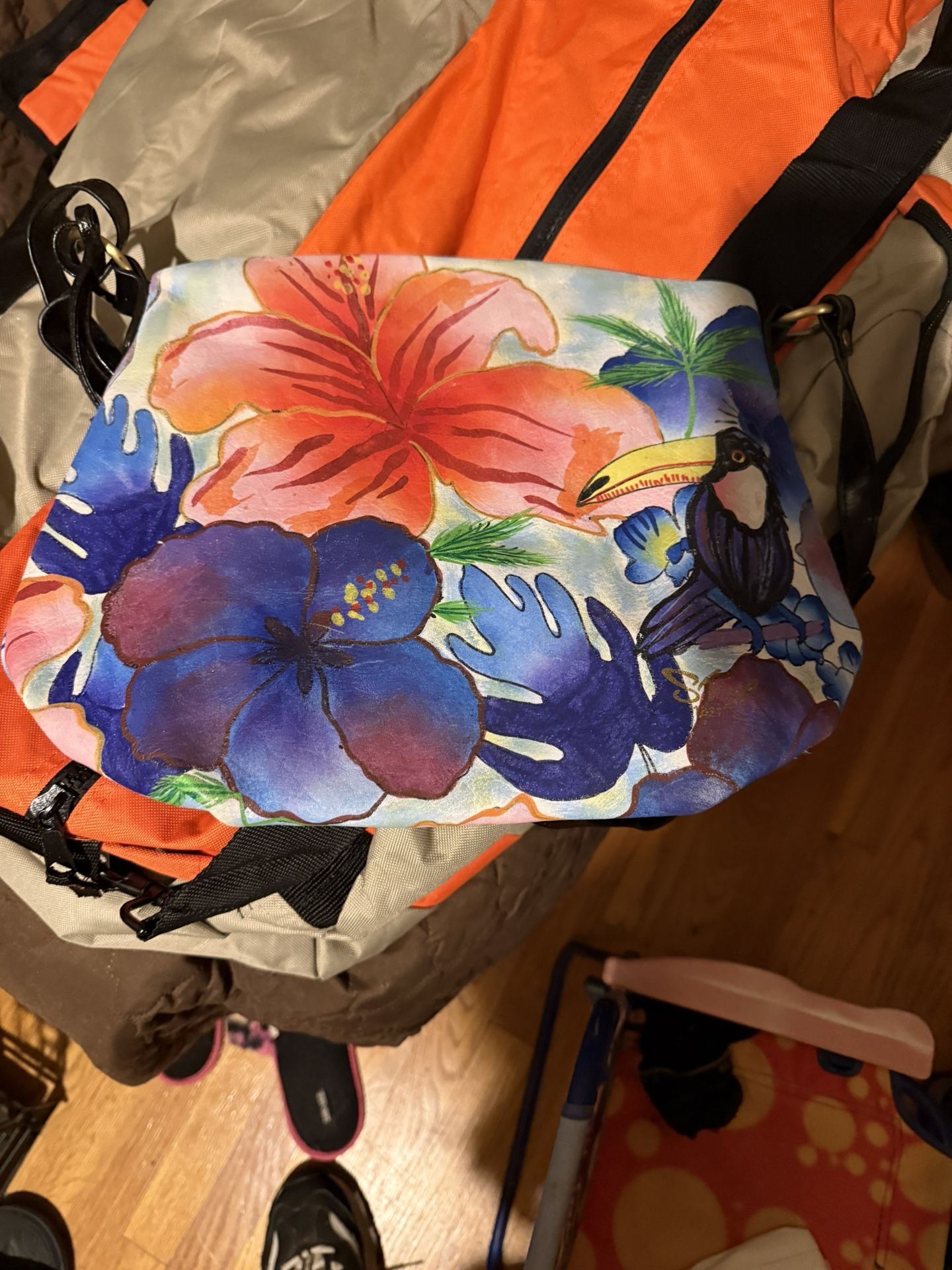 hand painted purse