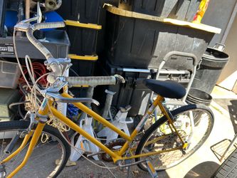 Vintage Yellow Road Bike