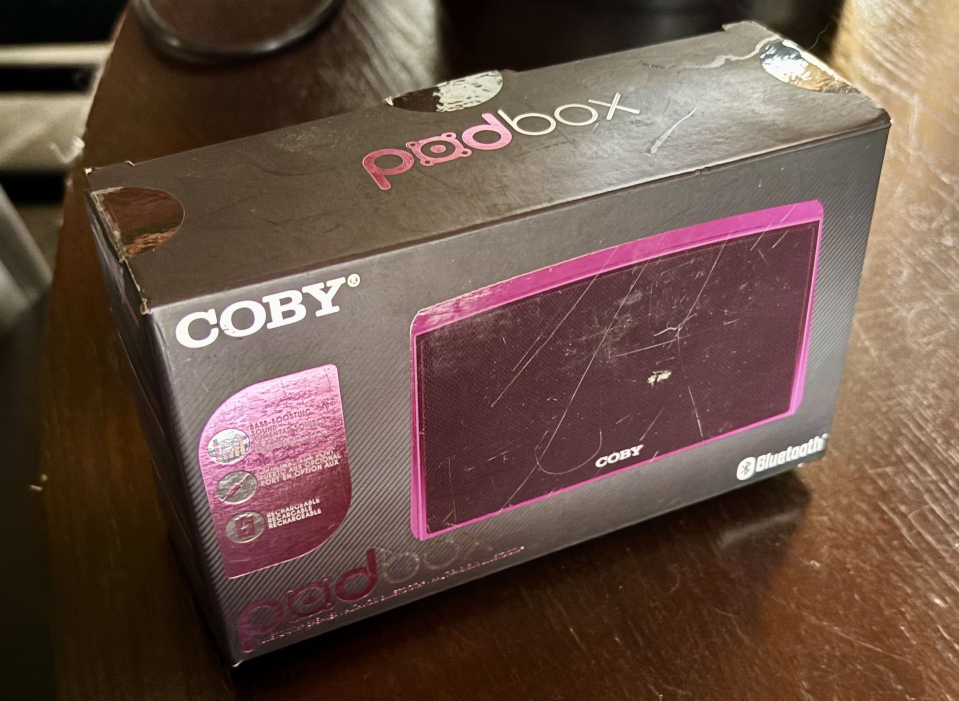 COBY Pink Bluetooth Speaker
