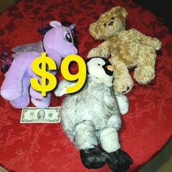 3 Bundle Buildabear Build A Bear Stuffed Electronic Bears, Pingiin And Pony. Priced For Fast Sale. All Offers Considered