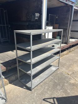 Galvanized 5-tier shelf heavy duty metal rack 60” tool storage solution