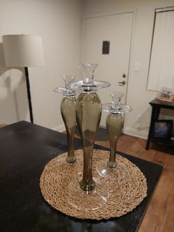 Glass Candle Holders