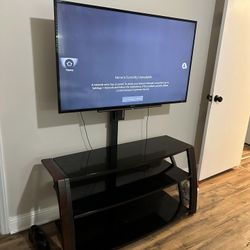 TV stand, 55” Bravía TV And Speakers Included
