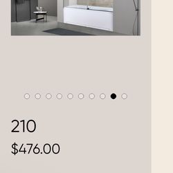 60 in × 60 in bath tub shower door 5/16 in 8mm brand new in box nib Sku 210 matte blackand brushed nickle  Color: matte blackand brushed nickle