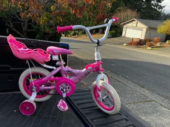 Child Kid Children Bike 12” Wheels With Training Wheels Bicycle Tricycle Trike in Good Condition