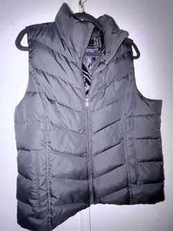Lands' End black Down Puffer Vest 