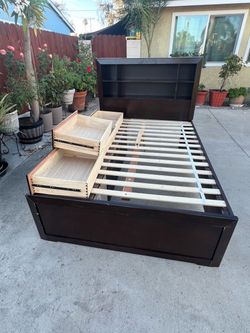Bed frame with drawers