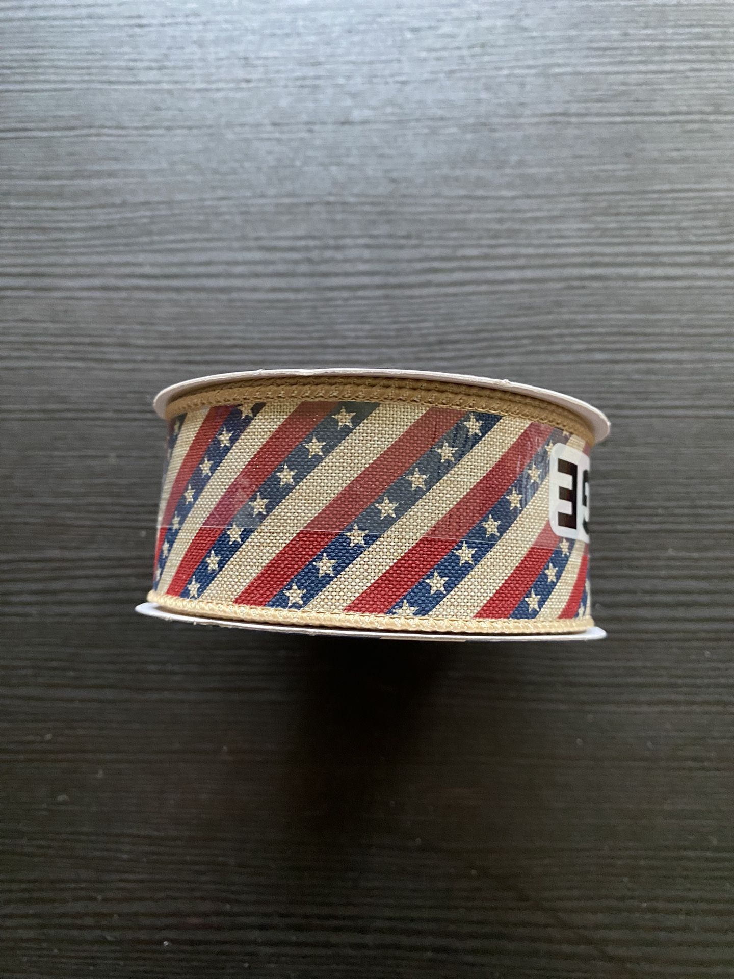 Place & Time Patriotic Ribbon Tan, Red, & Blue For 4th Of July Decor