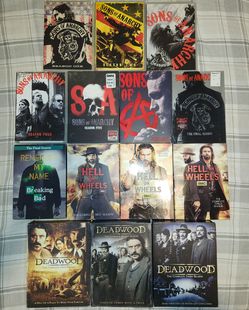 DVD TV Series Lot - Sons of Anarchy, Breaking Bad, Hell on Wheels. Deadwood