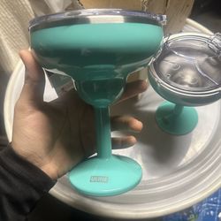 Teal Margarita Plastic with Lids