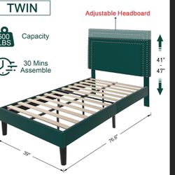 Vecelo Twin Size Platform Bed