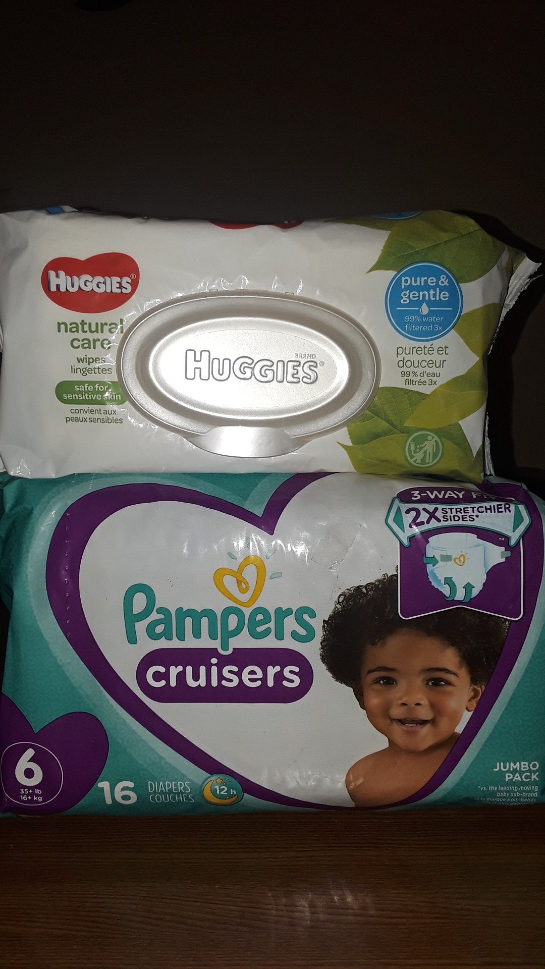 Wipes & Pampers size 6