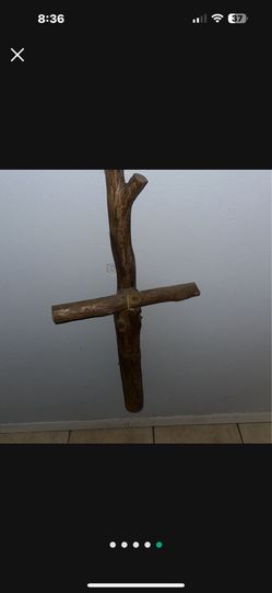 Cross Made Out Of Oak.  Cross Has Been In My Family For Over 30 Years 