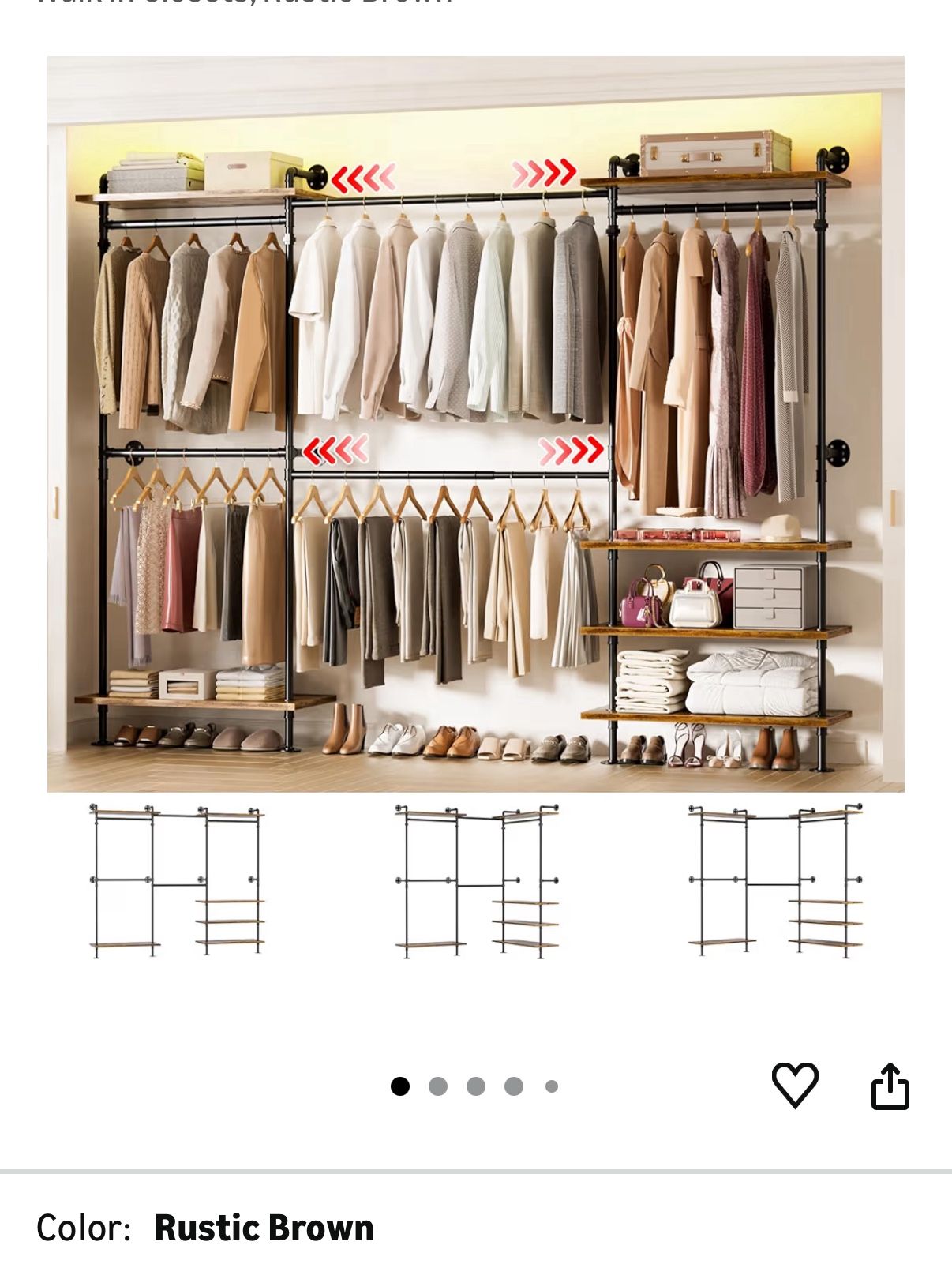 Industrial Pipe Clothing Rack 