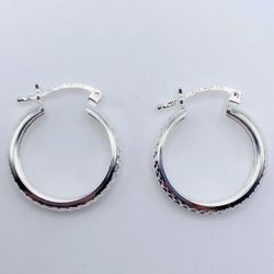 Silver Hoop Earrings 