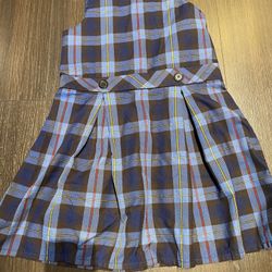 Land's End Checkered Skirt