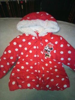 Red Minnie Mouse Warm Christmas Jacket