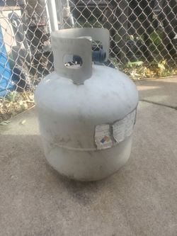 Empty propane tank