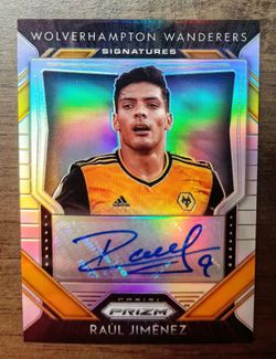 2020-21 Prizm Premier League Raul Jimenez Silver Signatures Auto /25 Mexico