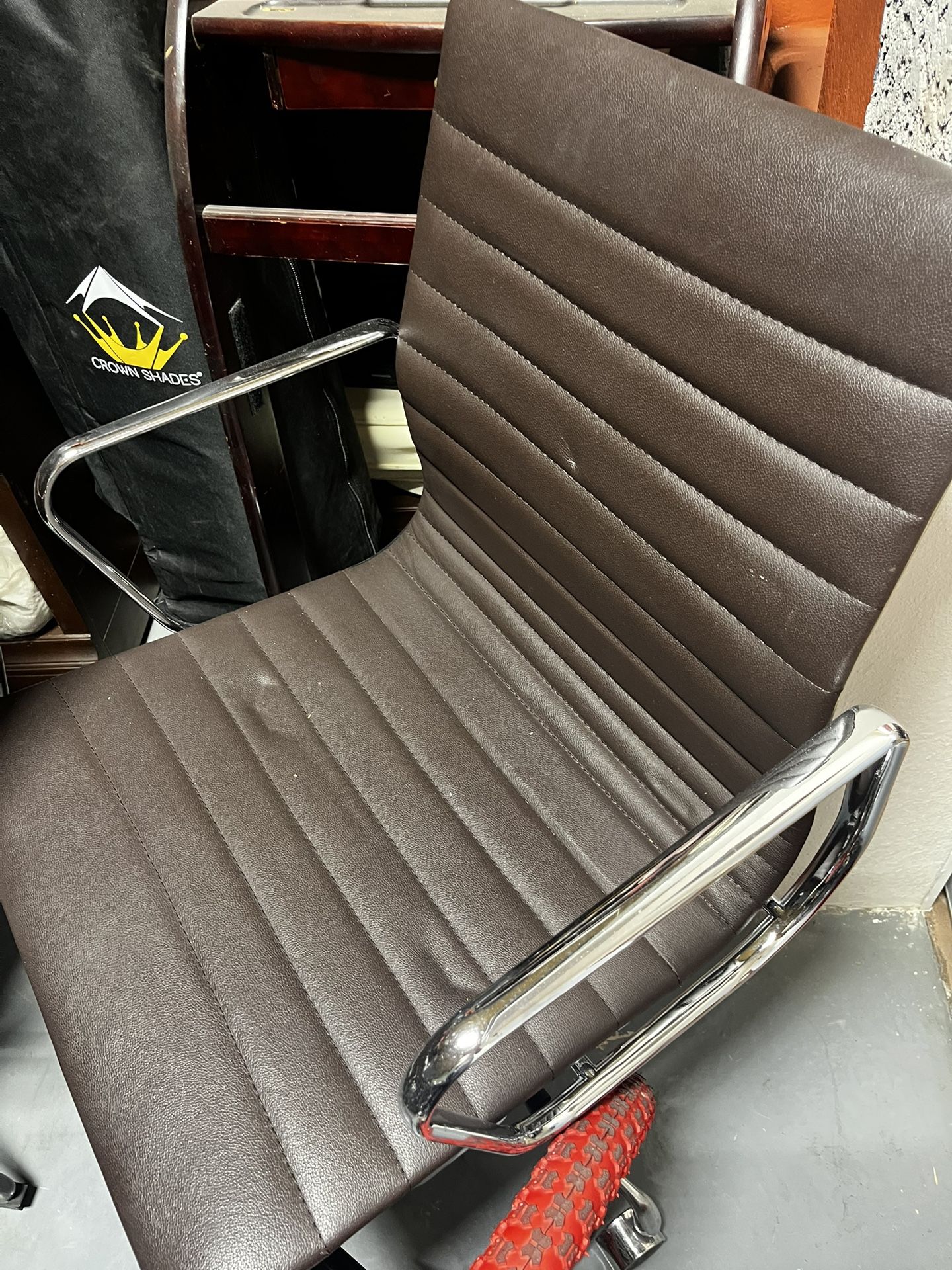 3- Brown Executive Office Chairs