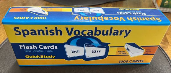 QuickStudy Spanish Vocabulary Flash Cards 1000
