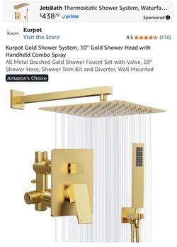 Gold Shower System with Handheld Combo