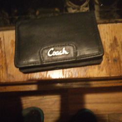 Coach Black Leather Wallet 