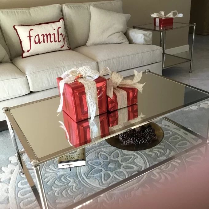 Pottery Barn Everson Dupe Lorford Glass Top Coffee Table Rectangle W Side Table