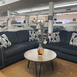 Black Sofa And Loveseat 