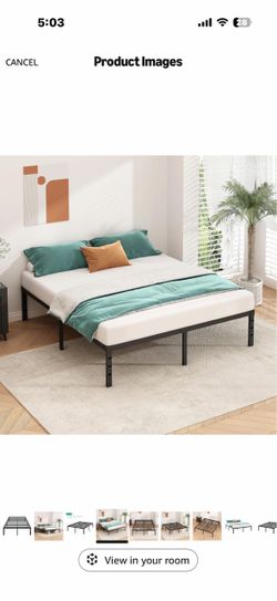 New 14” full metal bed frame